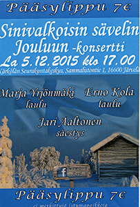 Sinivalkoisin s&auml;velin Jouluun